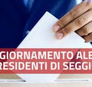 Iscrizione Albo persone idonee ufficio Presidente Seggio entro 31/10.
