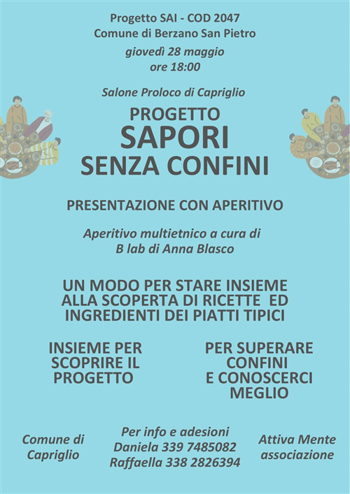 Presentazione Progetto "Sapori senza confini"